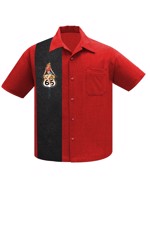  Kortærmet skjorte: bowling shirt - Steady Clothing - Route 66 Pin-Up